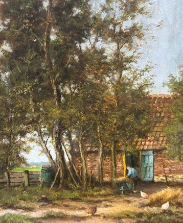 Nederlandse school (XX) - Werken bij de boerderij