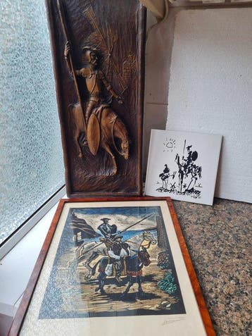 Wanddecoratie - Spanje - Don Quichot aan de muur, Antiek en Kunst