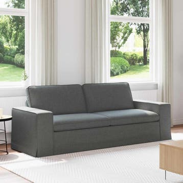 vidaXL bank / zetel Donkergrijs 222 x 80 x 82 cm Stof, Verzenden