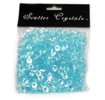 Diamantjes los strooidiamantjes Turquoise 10 mm 100 gram, Nieuw