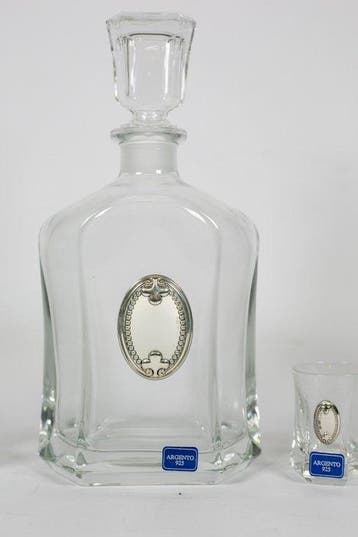 Bouteille - Set de whisky en verre avec des applications en