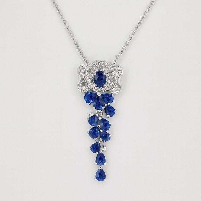 Sans prix de réserve - Collier Plaqué or Saphir - Topaze -, Bijoux, Sacs & Beauté, Colliers