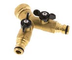 Distributeur de tuyau de jardin en laiton G 3/4 pouce filets, Verzenden