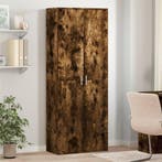 vidaXL Hoge kast 70x35x180 cm bewerkt hout gerookt, Verzenden