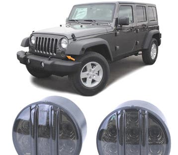 Clignotants Avant Pour Jeep Wrangler Jk 07- Led Noir Fumé, Verzenden, Nieuw