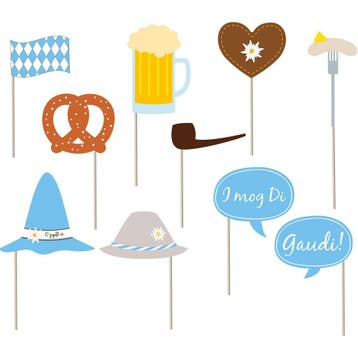 Oktoberfest Foto Props 10st, Verzenden, Nieuw