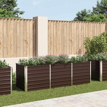 vidaXL Plantenbak verhoogd 240x80x77 cm gegalvaniseerd staal, Verzenden, Nieuw