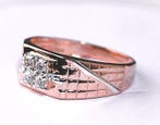Ring - 14 karaat Roségoud - 0.29ct. tw. Diamant (Natuurlijk), Nieuw