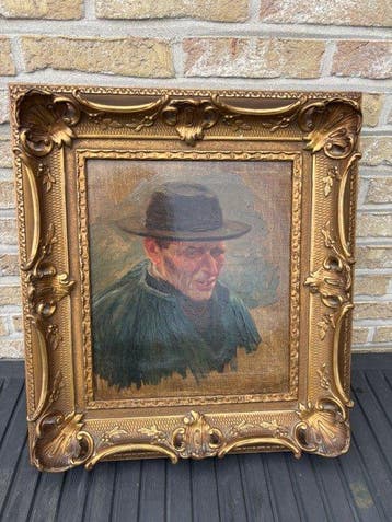 Belgische school (XX) - Portret van een mysterieuze man