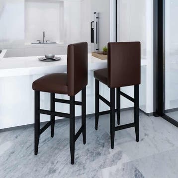 Barkrukken donkerbruin | Retour deal, 30% korting, Huis en Inrichting, Verzenden, 60 tot 90 cm, Nieuw, Hout