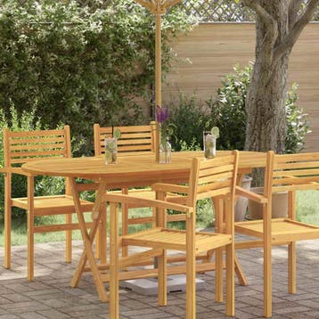 vidaXL Tuintafel inklapbaar 160x85x75 cm massief, Tuin en Terras, Verzenden, Nieuw