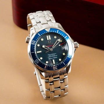 Omega - Seamaster Diver 300m Date Blue Wave Dial - 2222.80 -, Nieuw