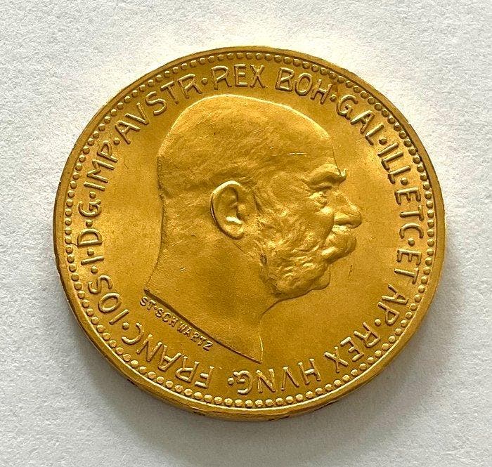Oostenrijk. 20 Corona 1915 - Franz Joseph I. (Neuprägung), Postzegels en Munten, Edelmetalen en Baren