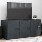 vidaXL Tv-meubel 99x39x44 cm staal antracietkleurig, Verzenden