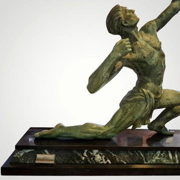 Jean de Roncourt - Sculpture, LArcher - 55 cm - Marbre,, Antiek en Kunst