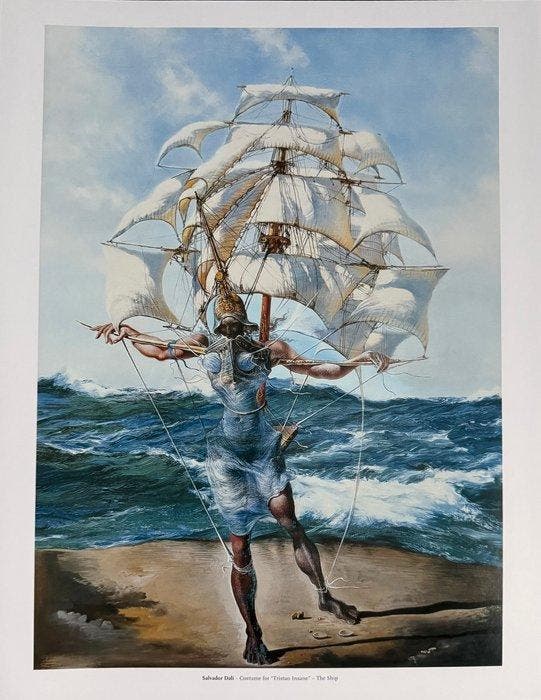 Salvador Dalí (after) - “Costume for Tristan Insane - The, Antiek en Kunst, Kunst | Tekeningen en Fotografie