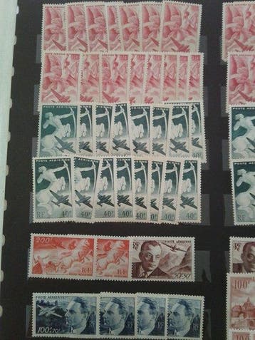 Frankrijk 1946/1947 - Een lot postzegels Frankrijk, nieuw,, Gestempeld