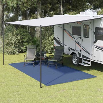 vidaXL Tenttapijt Blauw 600 × 350 cm Polyester, Caravanes & Camping, Accessoires de tente, Verzenden