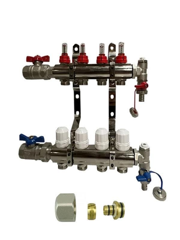 10 groepen RVS vloerverwarming verdeler meest compleet actie, Bricolage & Construction, Chauffage & Radiateurs, Enlèvement ou Envoi