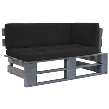 vidaXL Tuinhoekbank pallet geïmpregneerd grenenhout grijs, Verzenden, Nieuw