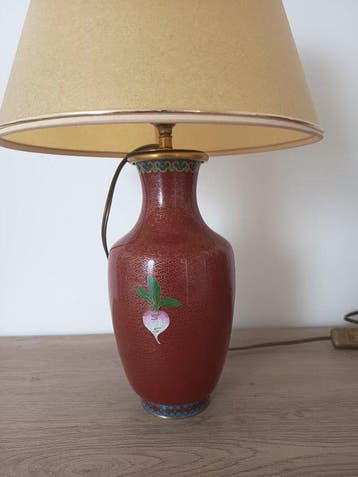 Tafellamp - cloisonné emaille, Antiek en Kunst
