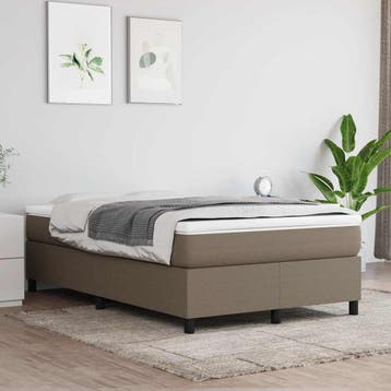 vidaXL Boxspring bed 120x200 cm stof taupe, Verzenden, Nieuw