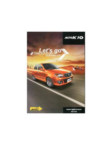 2014 MARUTI SUZUKI ALTO K10 BROCHURE ENGELS, Nieuw