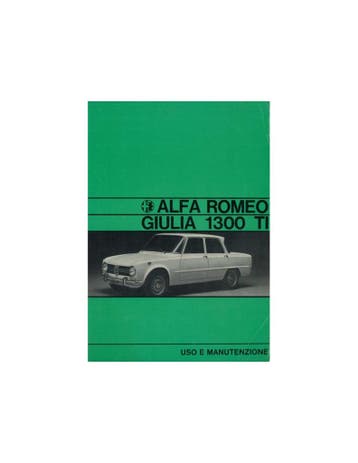 1970 ALFA ROMEO GIULIA 1300 TI INSTRUCTIEBOEKJE ITALIAANS