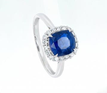 Zonder minimumprijs - Ring - 14 karaat Witgoud - 3.26ct. tw., Nieuw