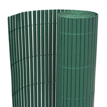 vidaXL Tuinafscheiding dubbelzijdig 90x500 cm PVC groen, Verzenden, Nieuw