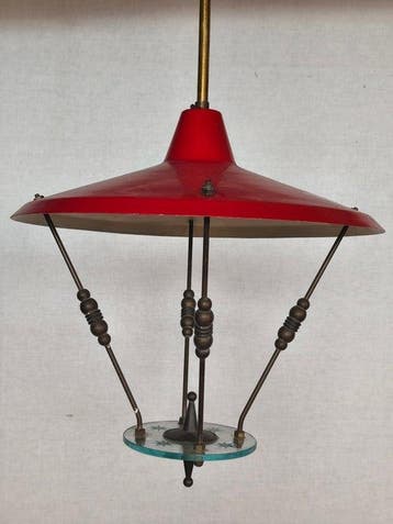 Plafondlamp - Messing, Antiek en Kunst