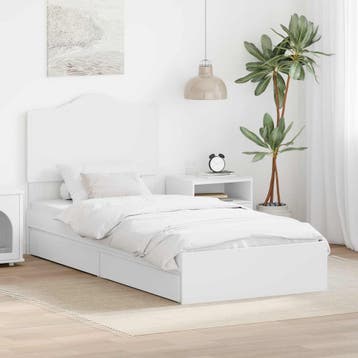 vidaXL Opbergbed met lade met hoofdeinde Wit 70 x 190 cm, Verzenden, Nieuw