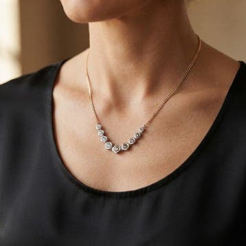 UnoAErre - Collier avec pendentif - 18 carats Or blanc, Or