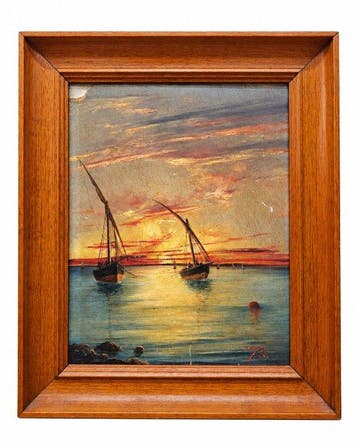 Atribuido a Joan Roig i Soler (1852–1909) - Sailboats at