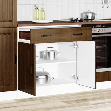 vidaXL Onderkast Lucca bewerkt hout bruin eikenkleur, Verzenden