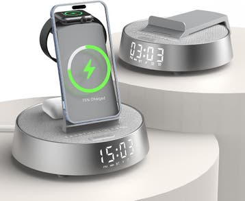 6-in-1 Laadstation + Wekker | Retour deal -36% | Grijp di..., Verzenden