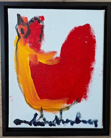 Anton Heyboer (1924-2005) - Kip, Antiek en Kunst, Kunst | Schilderijen | Modern