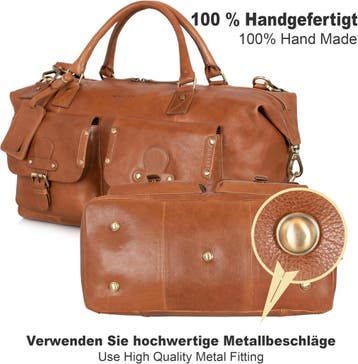 Leren Reistas 49cm - 37% korting! Retour deal, weg is weg, Verzenden