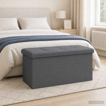 vidaXL Vouwbare Opbergbank Lichtgrijs 180 kg 80 L 77 x 38 x, Verzenden