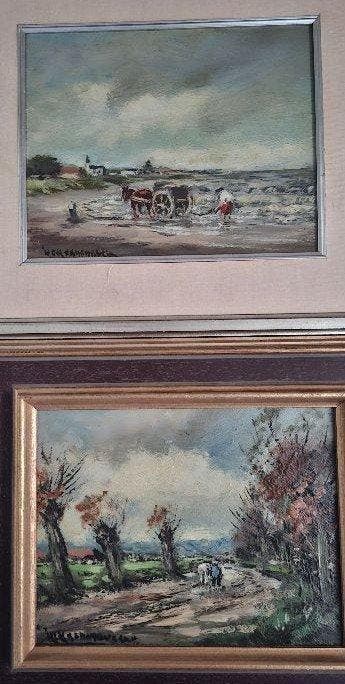 H. C. Kranenburg (1917-1997) - Schelpenvisvisser en boer met