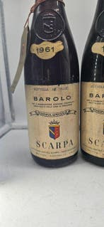 1961 , 1969 & 1970 Scarpa - Barolo Riserva - 3 Bouteilles, Verzamelen, Nieuw