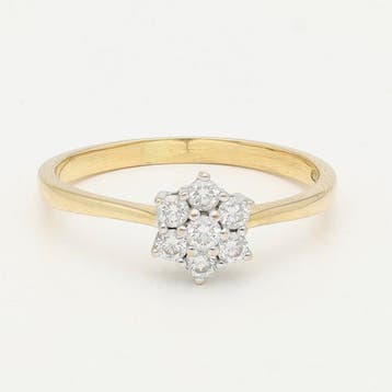 Bague - 18 carats Or jaune, Or blanc Diamant (Naturelle) -, Nieuw