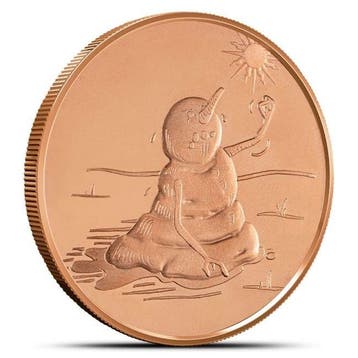 Verenigde Staten. 5 x 1 oz Melting Snowman 999 Copper Round