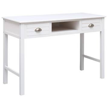 vidaXL Schrijftafel 110x45x76 cm hout wit, Verzenden
