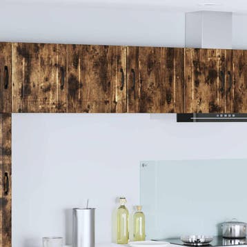 vidaXL Wandkast PORTO 2 st Rook Eiken Bewerkt hout, Verzenden, Nieuw