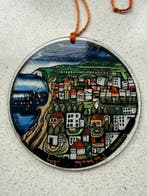 Judaica - Handgemaakte Nahariya glazen raamhanger - Glas -