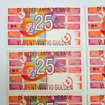 Nederland. - 6 x 25 Gulden 1989 - PL71 (Zonder minimumprijs)