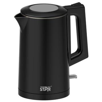 Winning Star  Waterkoker 1.7 Liter 1500w  Zwart, Elektronische apparatuur, Waterkokers, Ophalen of Verzenden, Nieuw