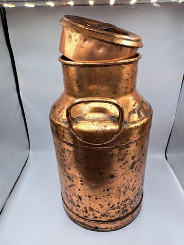 Pot à lait - Boerderij Melkbus - Métal, Escroqué - Ancienne