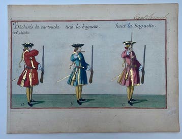 Pierre Jacques François Girard - Fencing. Hand-colored,, Antiquités & Art